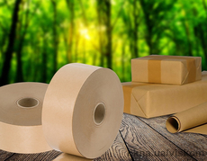 Скотч крафт бумажный 40 мм х 200 м, активируемый водой